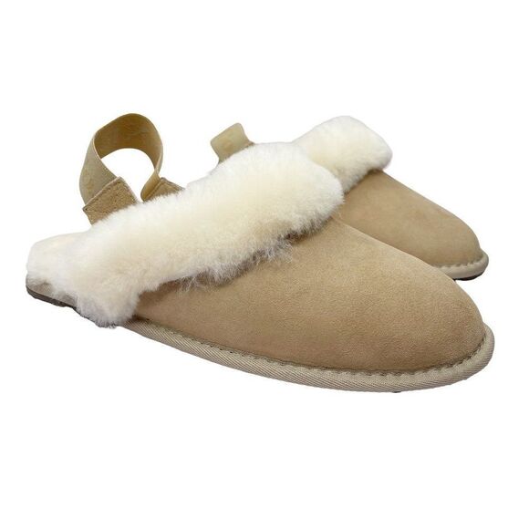 AUSTRALIA LUXE COLLECTIVE Genuine Shearling Slingback Mule Slipper - Picture 1 of 7